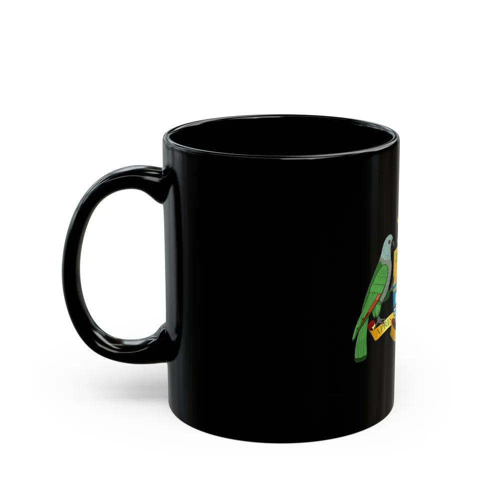 Coat of arms of Dominica - Black Coffee Mug-Go Mug Yourself