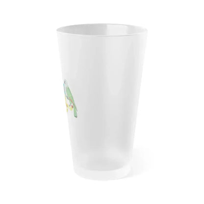 Coat of arms of Dominica - Frosted Pint Glass 16oz - Go Mug Yourself