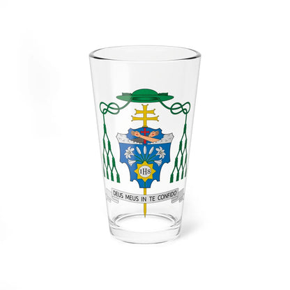 Coat of arms of Dominique Joseph Mathieu (Iran) (Coat of Arms) Pint Glass 16oz 16oz - Go Mug Yourself
