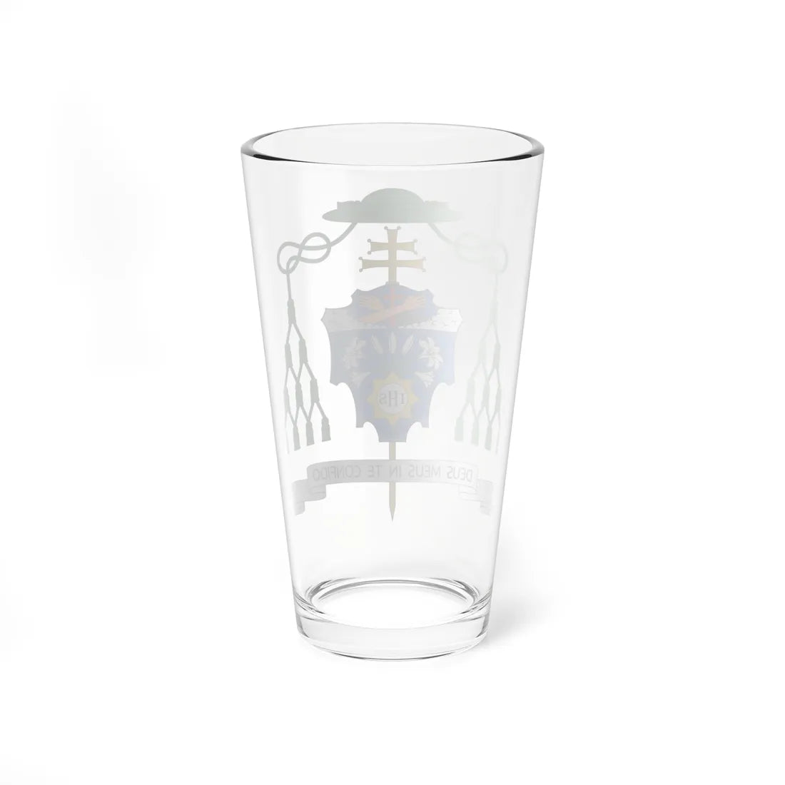 Coat of arms of Dominique Joseph Mathieu (Iran) (Coat of Arms) Pint Glass 16oz - Go Mug Yourself