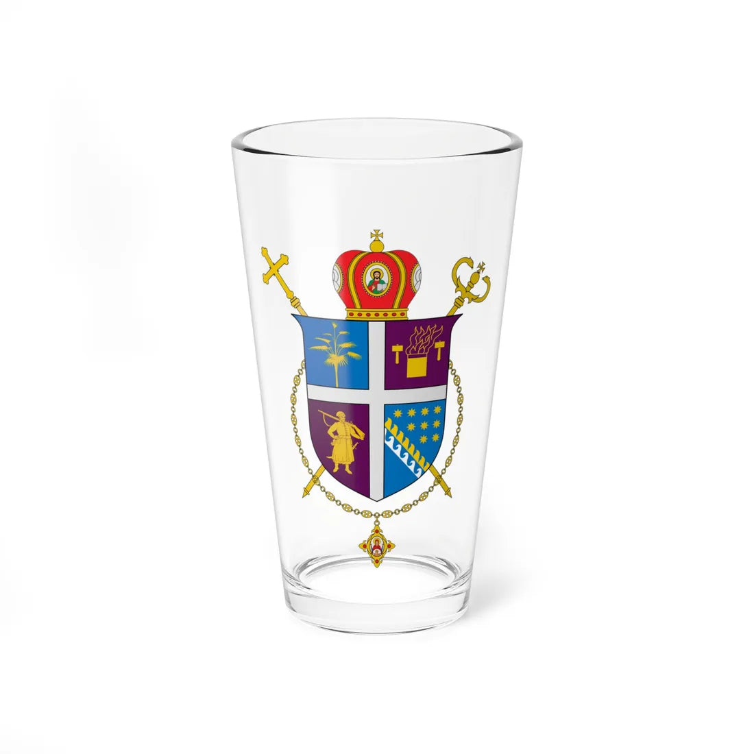 Coat of arms of Donetsk UGCC (Ukraine) (Coat of Arms) Pint Glass 16oz 16oz - Go Mug Yourself