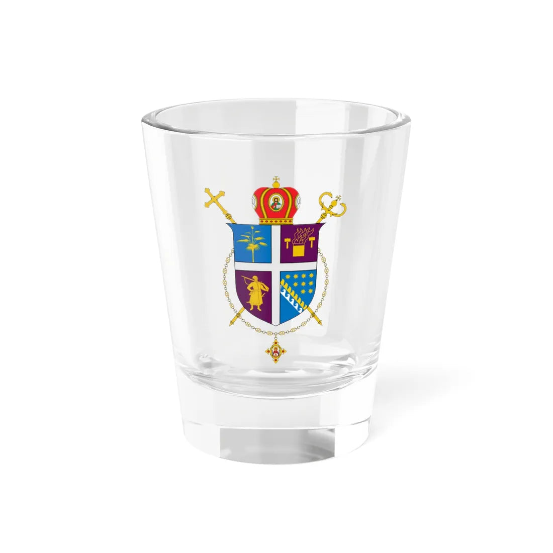 Coat of arms of Donetsk UGCC (Ukraine) (Coat of Arms) Shot Glass 1.5oz 1.5oz - Go Mug Yourself