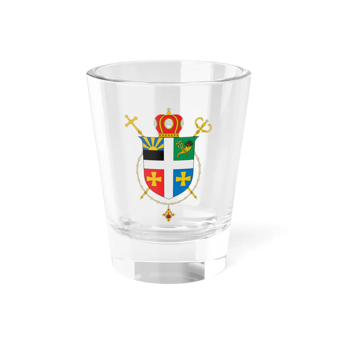 Coat of arms of DonetskKharkiv UGCC (Ukraine) (Coat of Arms) Shot Glass 1.5oz 1.5oz - Go Mug Yourself
