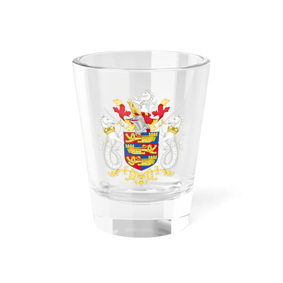 Coat of arms of Dover District Council (England) (Coat of Arms) Shot Glass 1.5oz 1.5oz - Go Mug Yourself