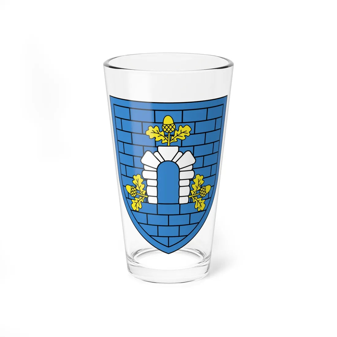 Coat of Arms of Dubroŭna Belarus (Belarus) (Coat of Arms) Pint Glass 16oz 16oz - Go Mug Yourself