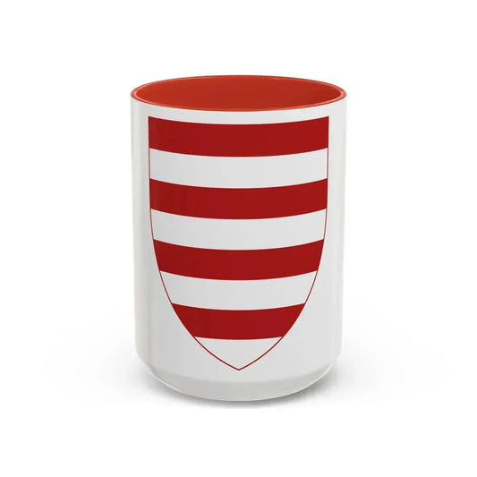 Coat of Arms of Dubrovnik - Accent Coffee Mug 15oz Red - Go Mug Yourself
