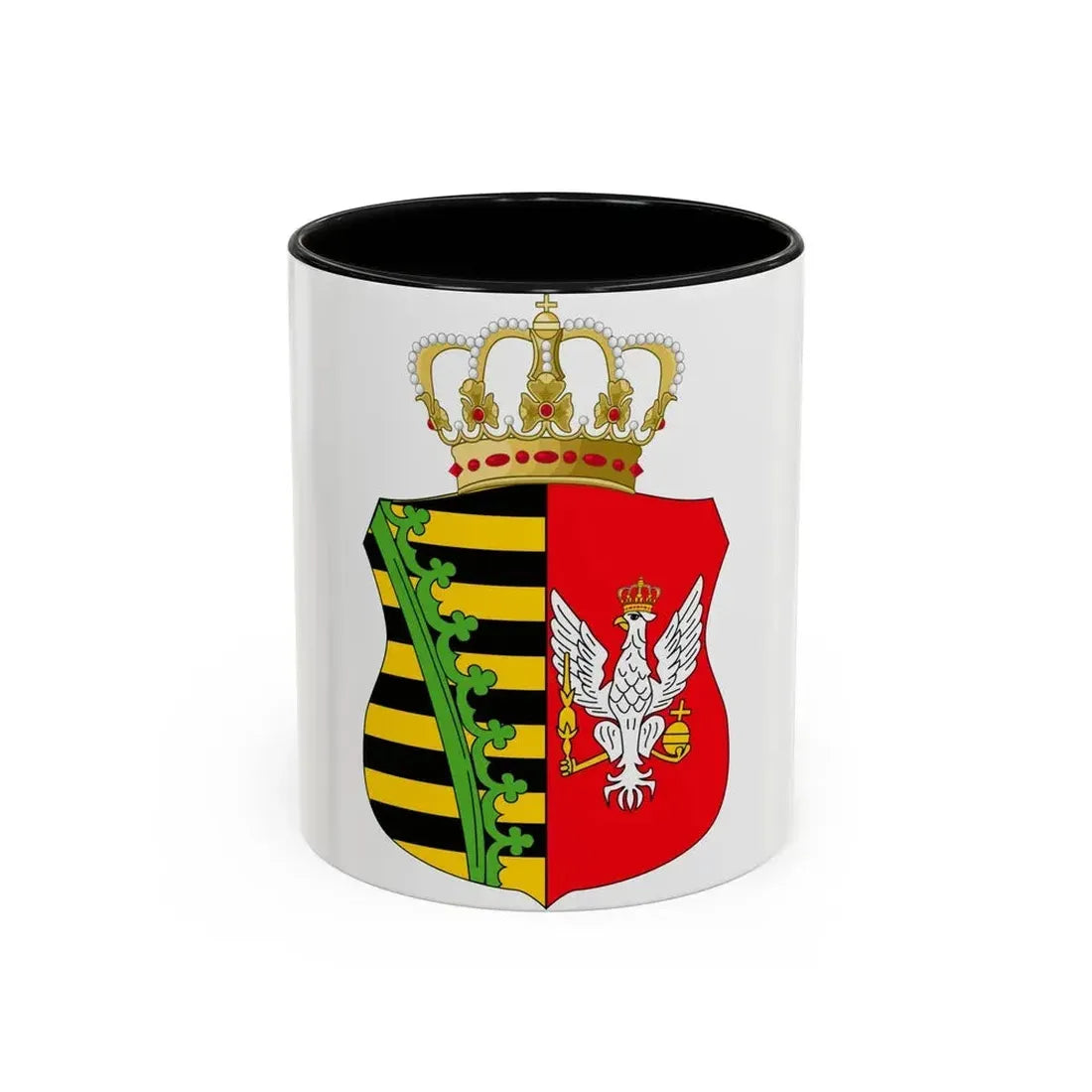 Coat of Arms of Duchy of Warsaw - Accent Coffee Mug 11oz Black - Go Mug Yourself