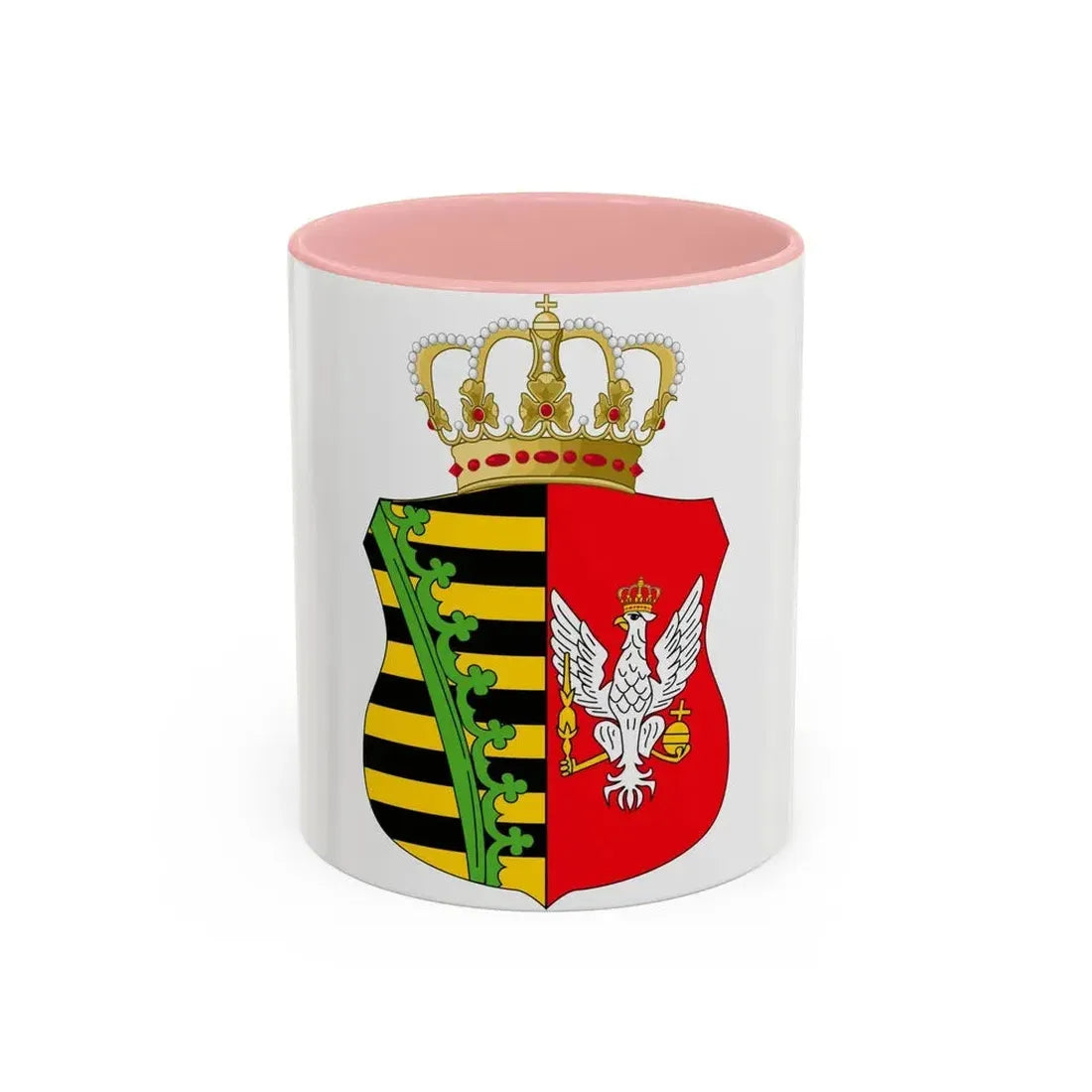 Coat of Arms of Duchy of Warsaw - Accent Coffee Mug 11oz Pink - Go Mug Yourself