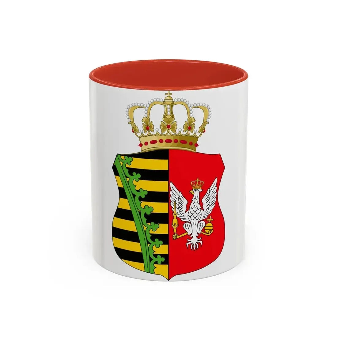 Coat of Arms of Duchy of Warsaw - Accent Coffee Mug 11oz Red - Go Mug Yourself
