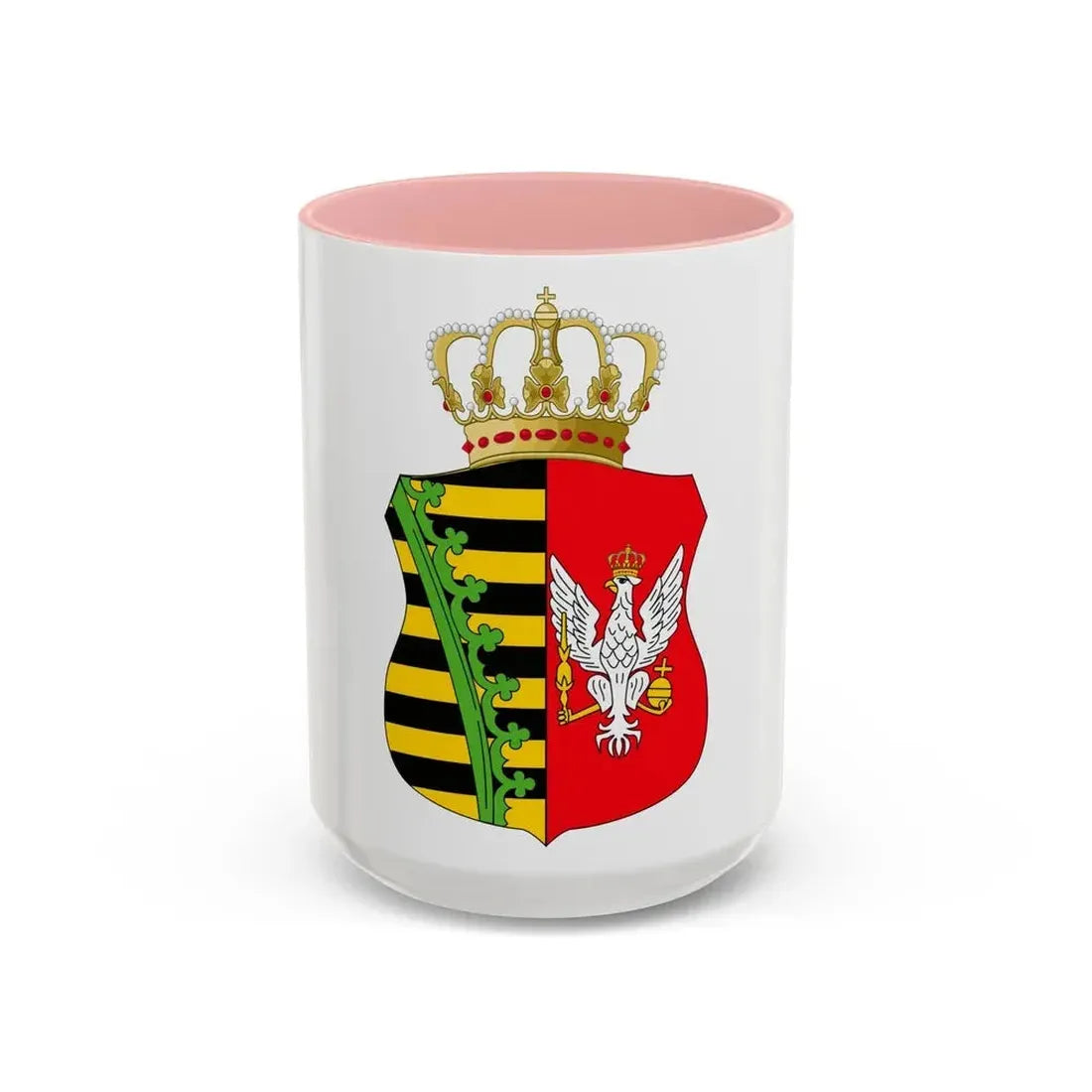 Coat of Arms of Duchy of Warsaw - Accent Coffee Mug 15oz Pink - Go Mug Yourself