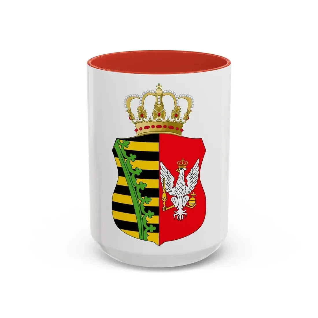 Coat of Arms of Duchy of Warsaw - Accent Coffee Mug 15oz Red - Go Mug Yourself