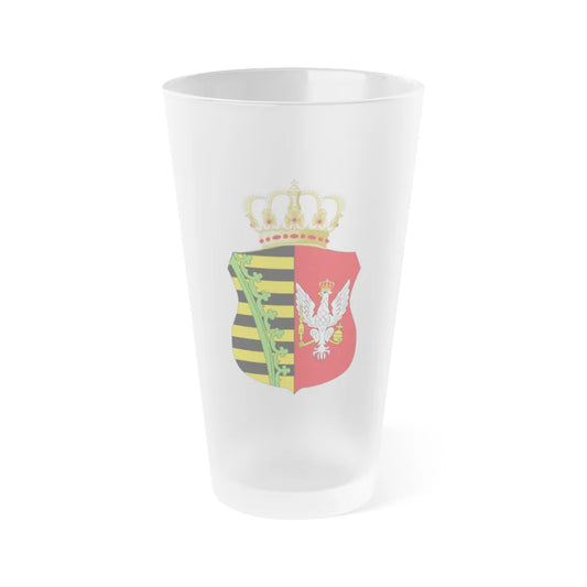 Coat of Arms of Duchy of Warsaw - Frosted Pint Glass 16oz-16oz-Frosted-Go Mug Yourself