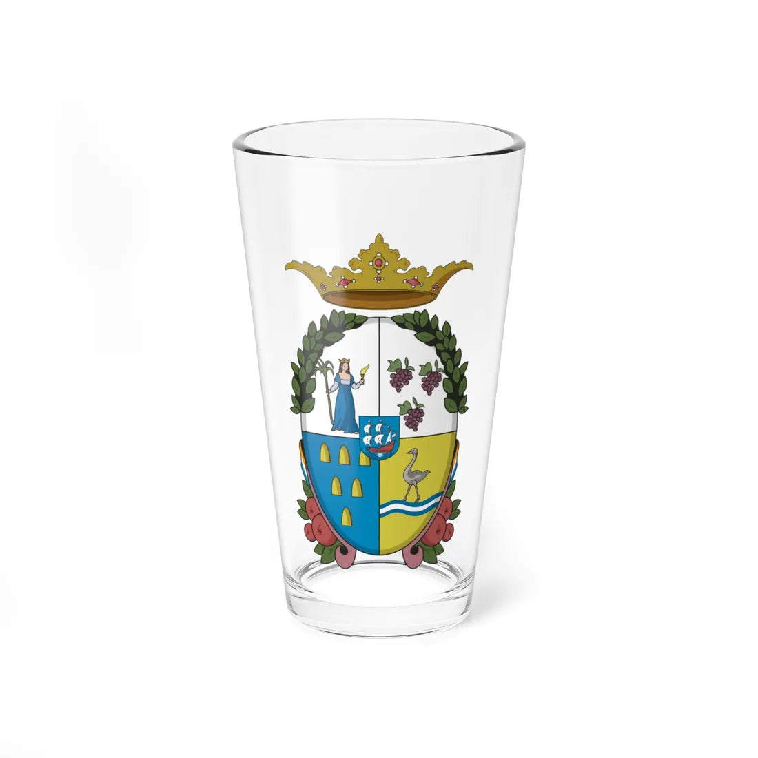 Coat of arms of Dutch Brazil (Netherlands) (Coat of Arms) Pint Glass 16oz 16oz - Go Mug Yourself