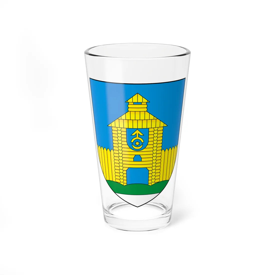 Coat of Arms of Dziatłava Belarus (Belarus) (Coat of Arms) Pint Glass 16oz 16oz - Go Mug Yourself