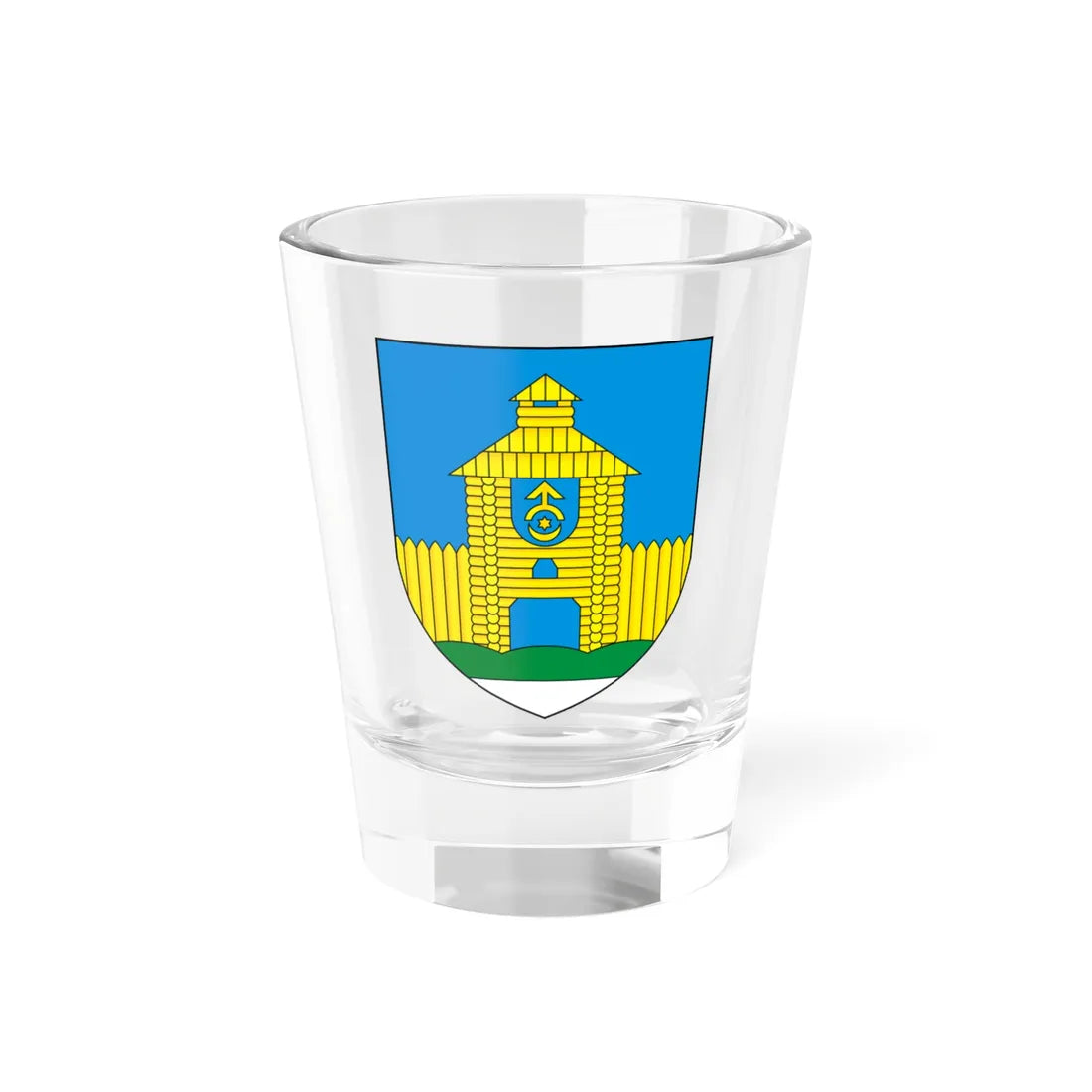 Coat of Arms of Dziatłava Belarus (Belarus) (Coat of Arms) Shot Glass 1.5oz 1.5oz - Go Mug Yourself