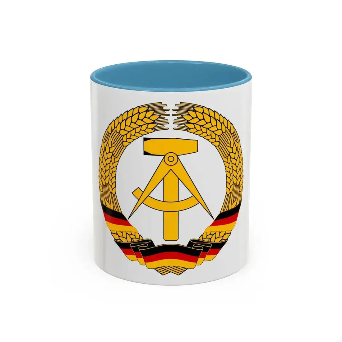 Coat of Arms of East Germany (1953-1955) - Accent Coffee Mug 11oz Light Blue - Go Mug Yourself