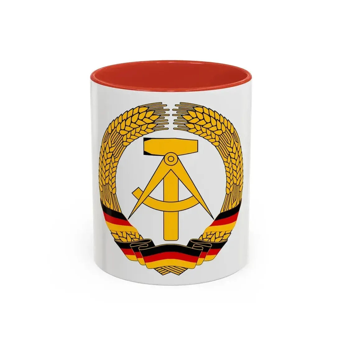 Coat of Arms of East Germany (1953-1955) - Accent Coffee Mug 11oz Red - Go Mug Yourself