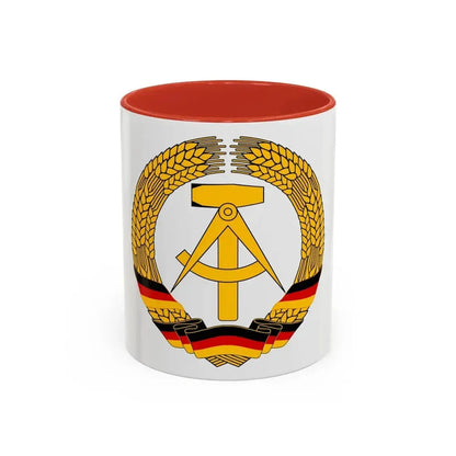 Coat of Arms of East Germany (1953-1955) - Accent Coffee Mug 11oz Red - Go Mug Yourself