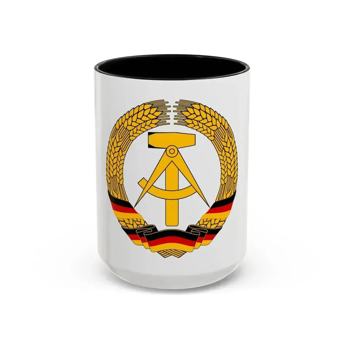 Coat of Arms of East Germany (1953-1955) - Accent Coffee Mug 15oz Black - Go Mug Yourself