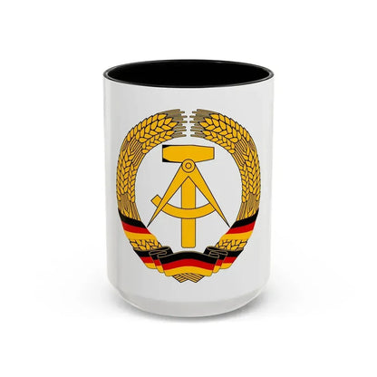 Coat of Arms of East Germany (1953-1955) - Accent Coffee Mug 15oz Black - Go Mug Yourself
