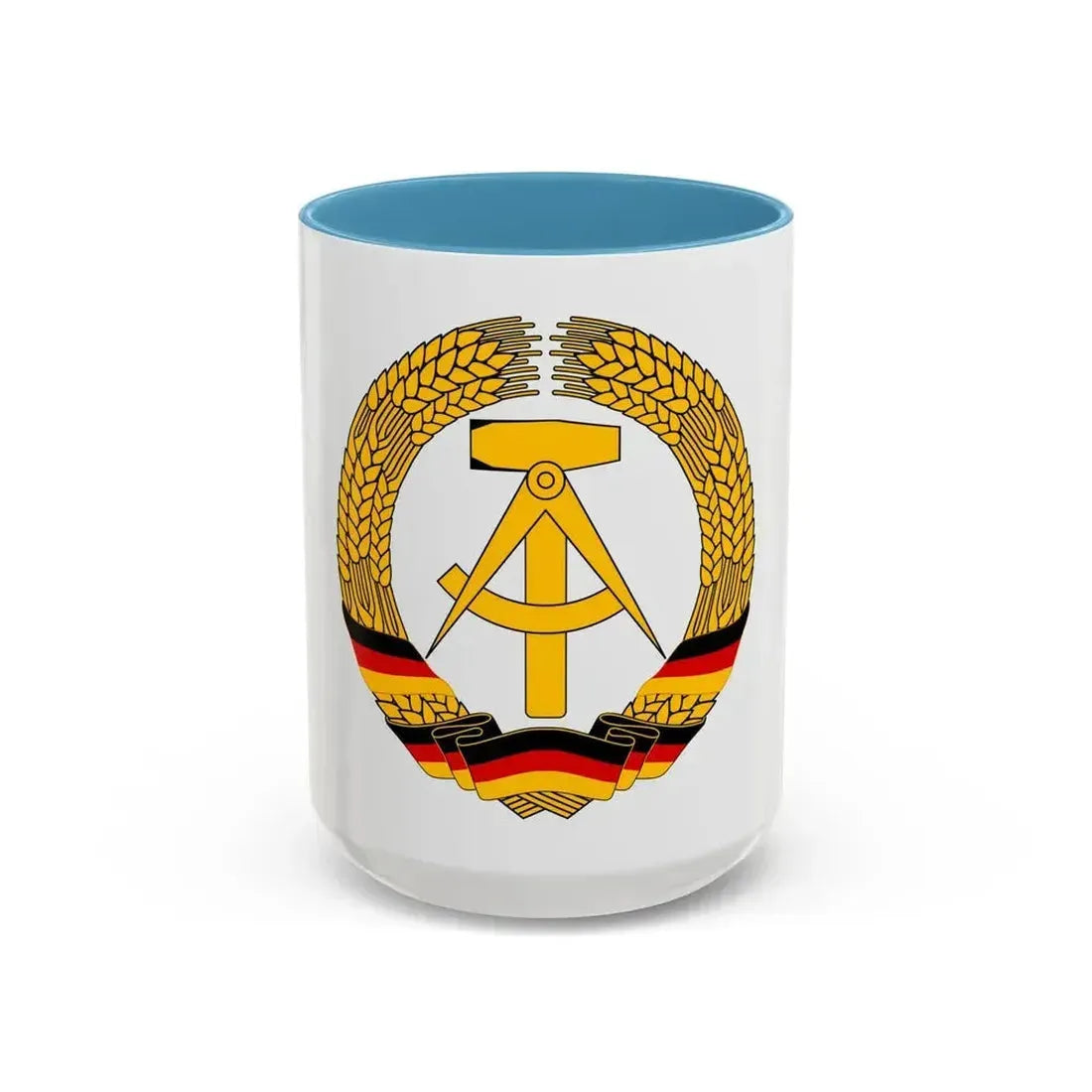 Coat of Arms of East Germany (1953-1955) - Accent Coffee Mug 15oz Light Blue - Go Mug Yourself