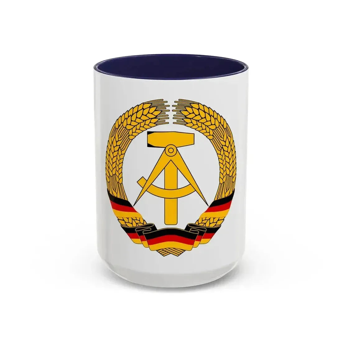 Coat of Arms of East Germany (1953-1955) - Accent Coffee Mug 15oz Navy - Go Mug Yourself