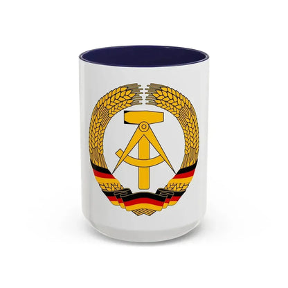 Coat of Arms of East Germany (1953-1955) - Accent Coffee Mug 15oz Navy - Go Mug Yourself