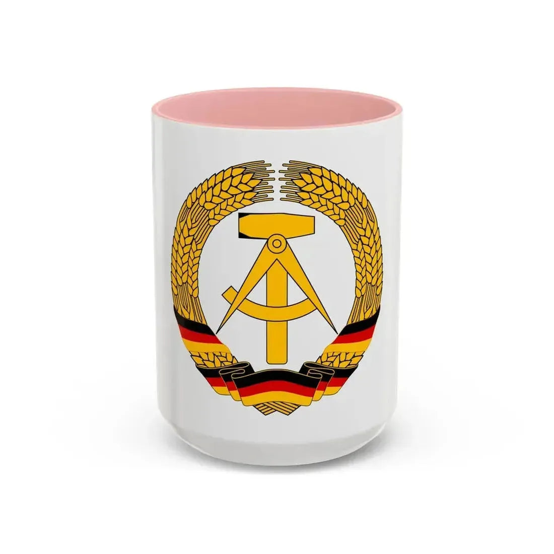 Coat of Arms of East Germany (1953-1955) - Accent Coffee Mug 15oz Pink - Go Mug Yourself