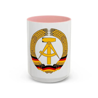Coat of Arms of East Germany (1953-1955) - Accent Coffee Mug 15oz Pink - Go Mug Yourself