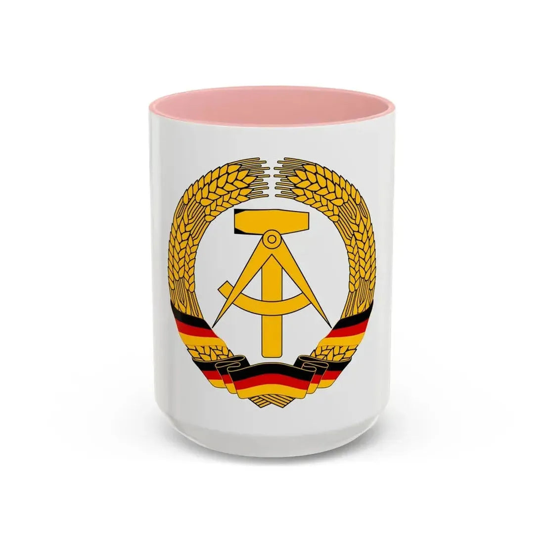 Coat of Arms of East Germany (1953-1955) - Accent Coffee Mug 15oz Pink - Go Mug Yourself
