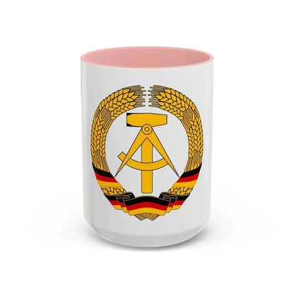 Coat of Arms of East Germany (1953-1955) - Accent Coffee Mug 15oz Pink - Go Mug Yourself