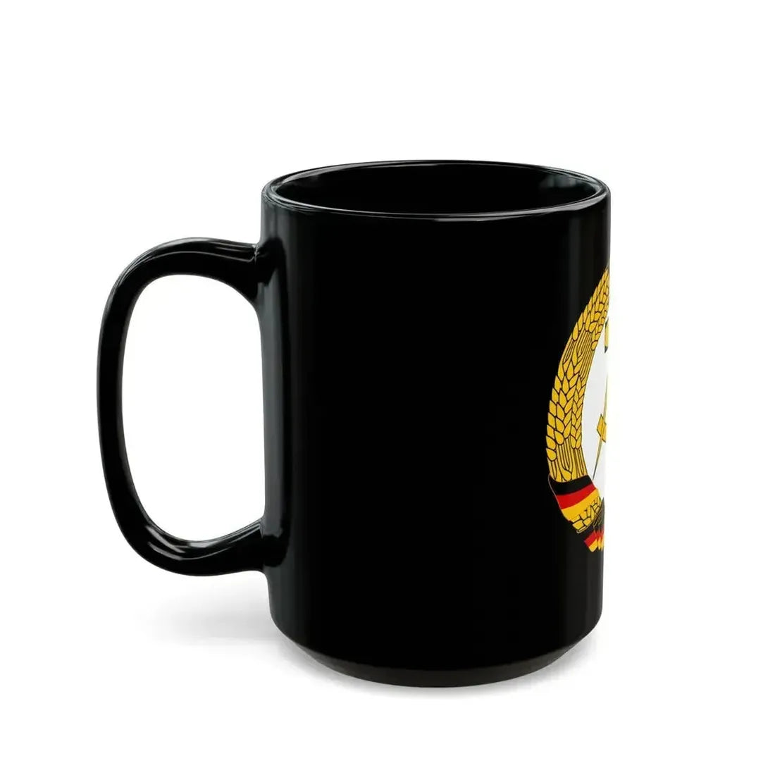 Coat of Arms of East Germany (1953-1955) - Black Coffee Mug - Go Mug Yourself