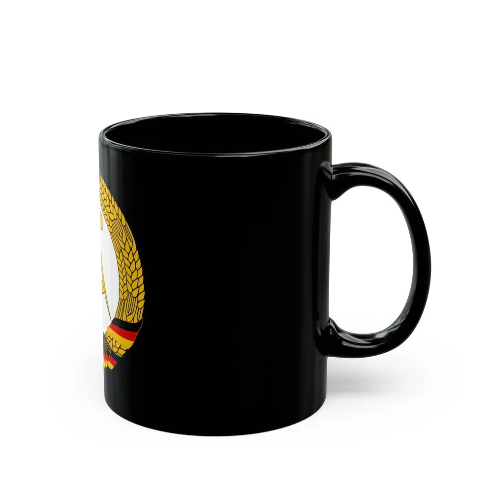 Coat of Arms of East Germany (1953-1955) - Black Coffee Mug-Go Mug Yourself