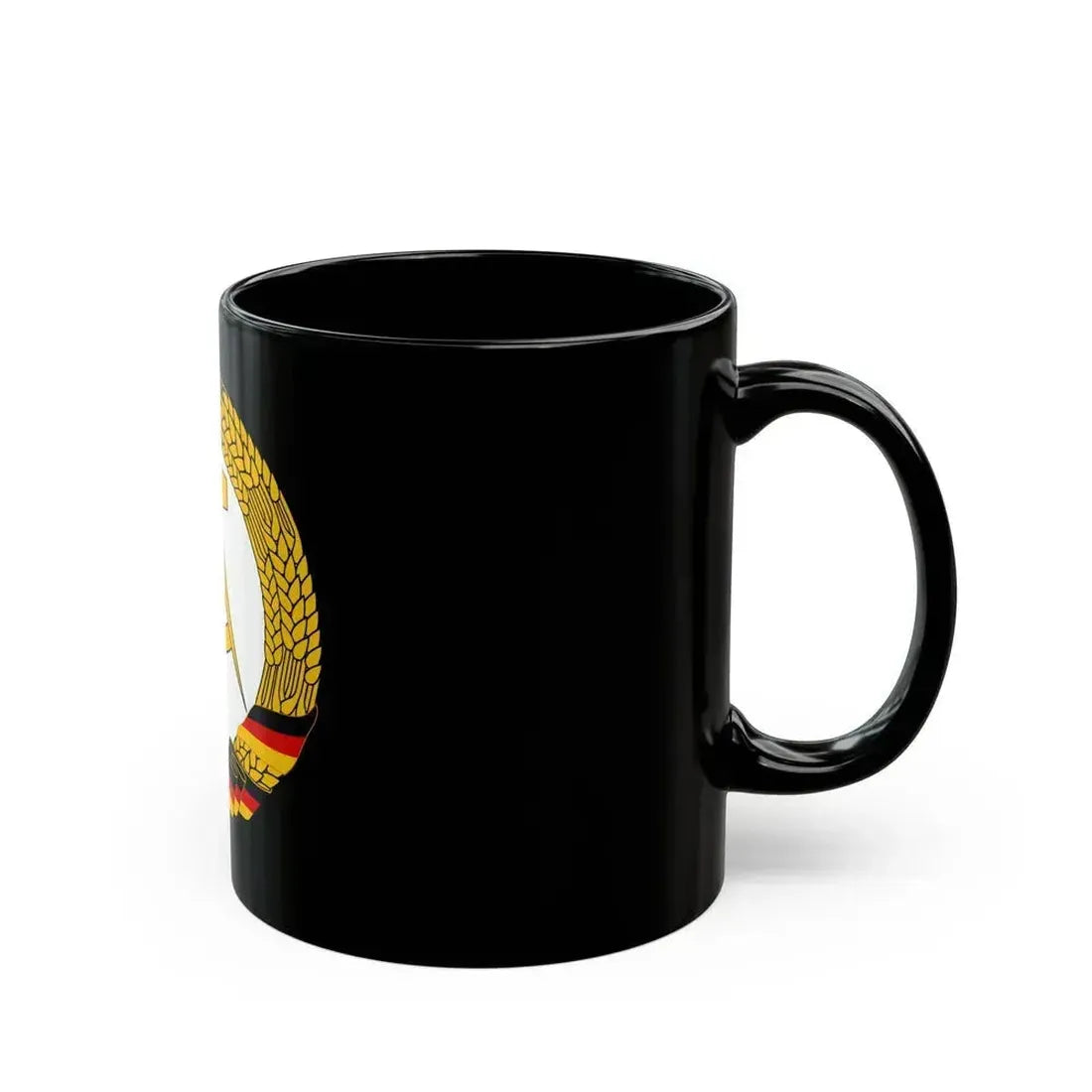 Coat of Arms of East Germany (1953-1955) - Black Coffee Mug - Go Mug Yourself