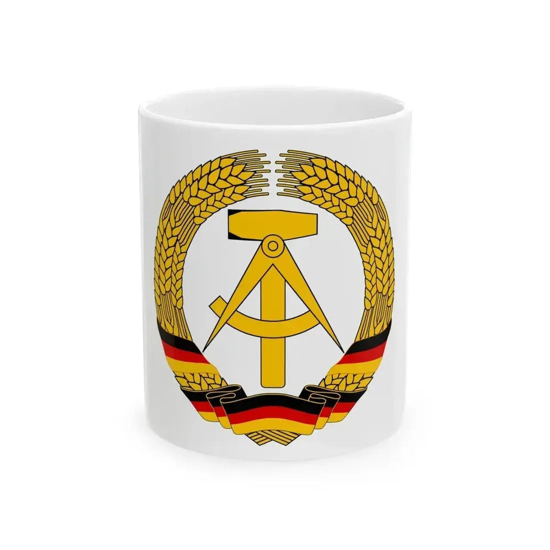 Coat of Arms of East Germany (1953-1955) - White Coffee Mug 11oz - Go Mug Yourself