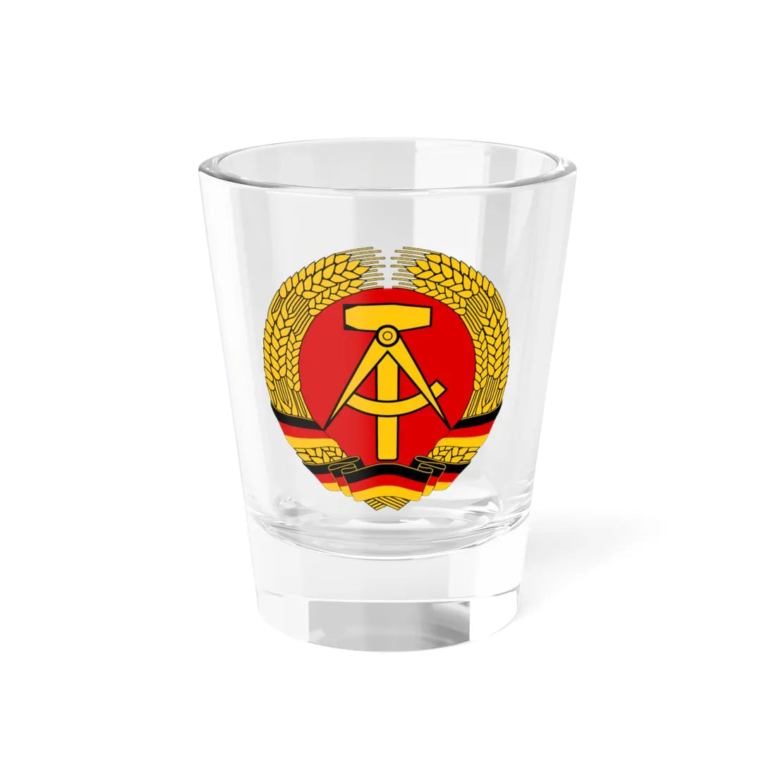 Coat of arms of East Germany 1955-1990 (Coat of Arms) Shot Glass 1.5oz 1.5oz - Go Mug Yourself