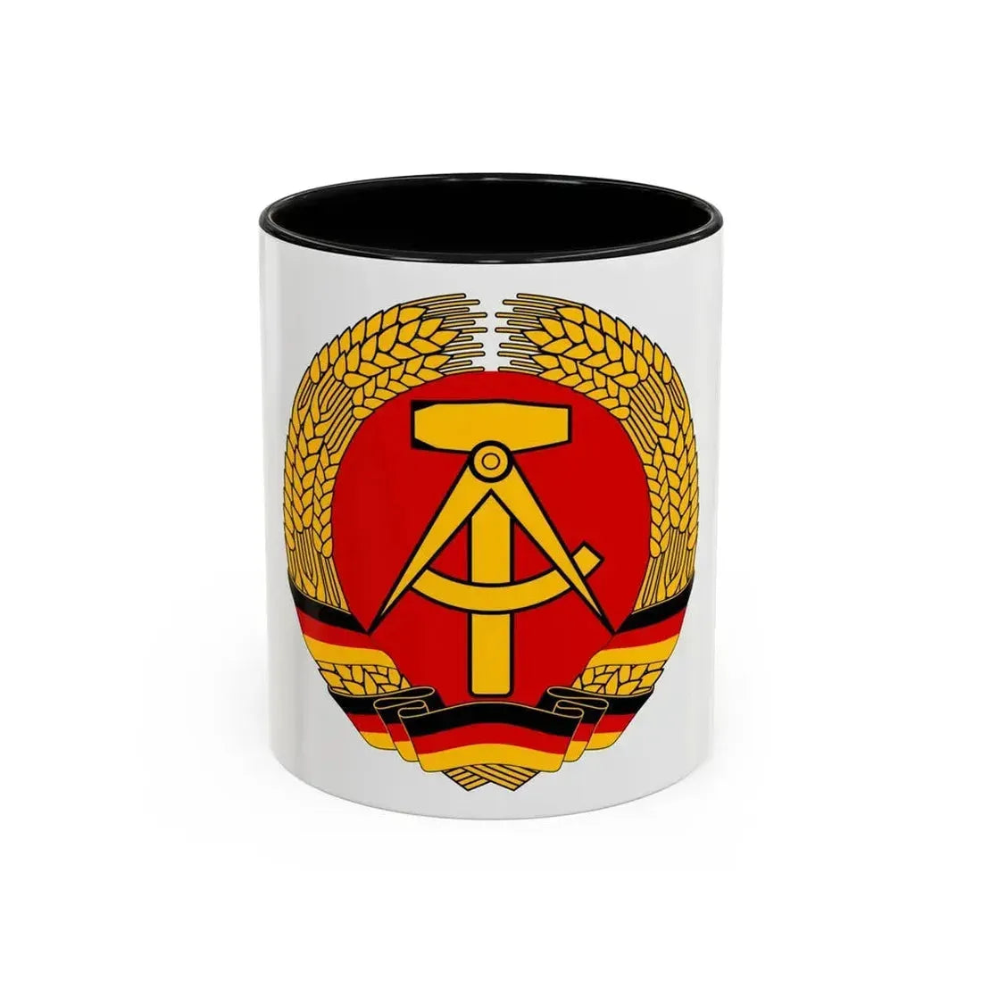 Coat of arms of East Germany - Accent Coffee Mug 11oz Black - Go Mug Yourself