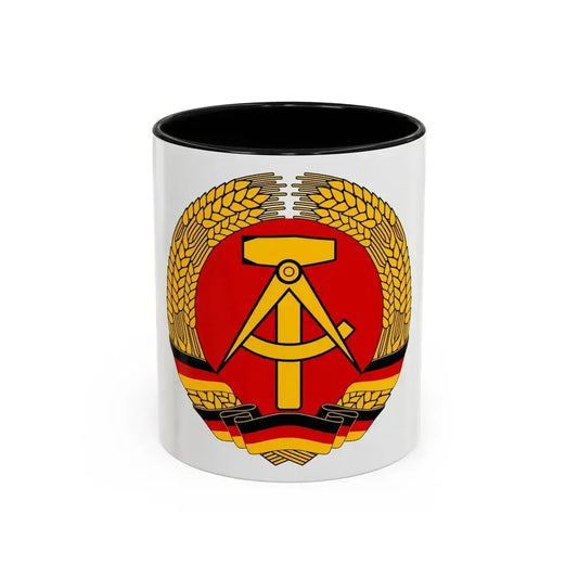 Coat of arms of East Germany - Accent Coffee Mug 11oz Black - Go Mug Yourself