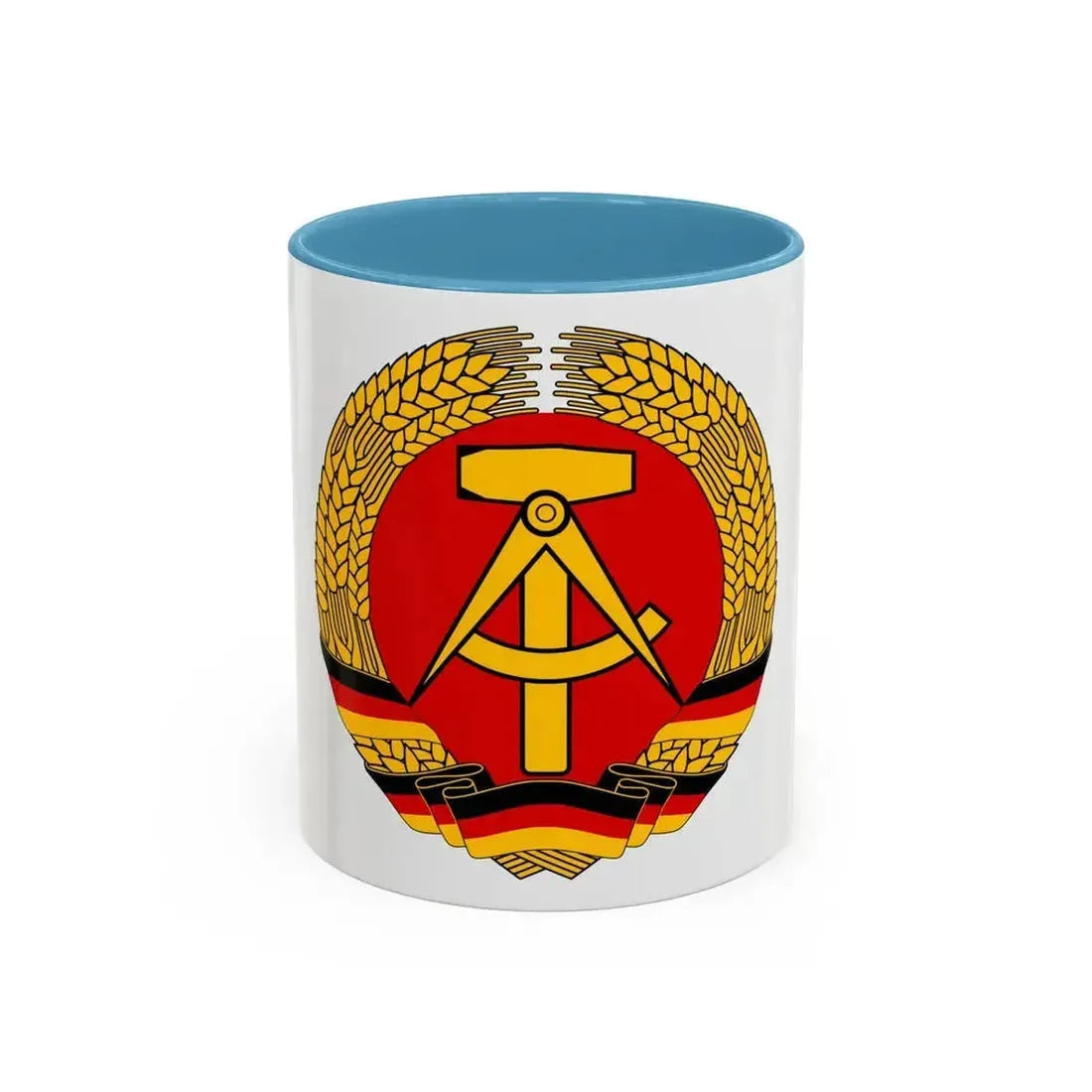 Coat of arms of East Germany - Accent Coffee Mug 11oz Light Blue - Go Mug Yourself
