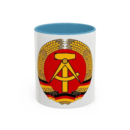 Coat of arms of East Germany - Accent Coffee Mug 11oz Light Blue - Go Mug Yourself