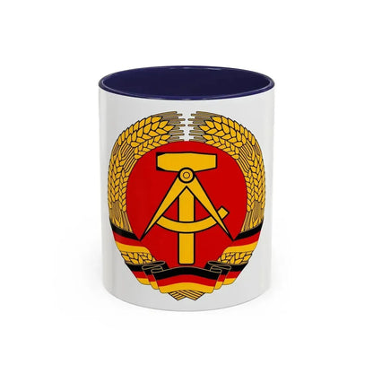 Coat of arms of East Germany - Accent Coffee Mug 11oz Navy - Go Mug Yourself