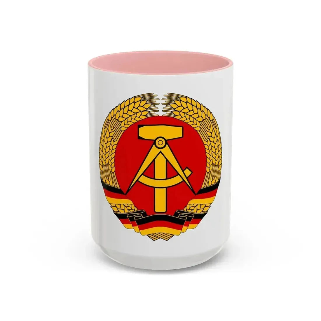 Coat of arms of East Germany - Accent Coffee Mug 15oz Pink - Go Mug Yourself
