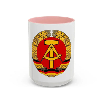 Coat of arms of East Germany - Accent Coffee Mug 15oz Pink - Go Mug Yourself