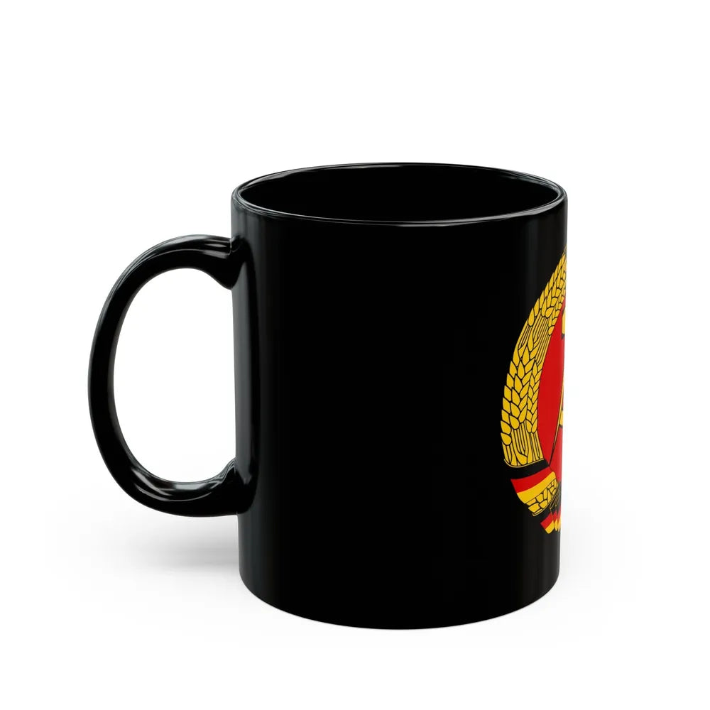 Coat of arms of East Germany - Black Coffee Mug-Go Mug Yourself