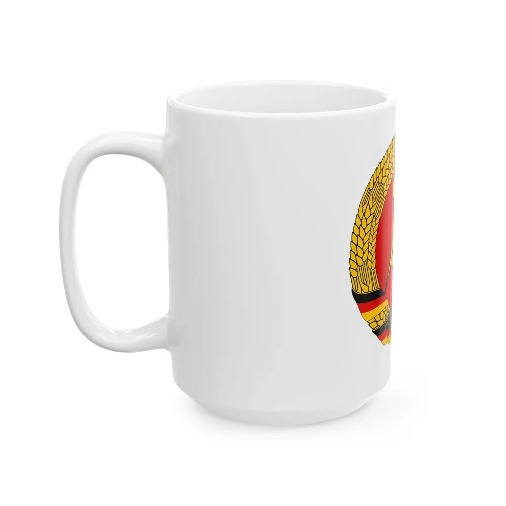 Coat of arms of East Germany - White Coffee Mug-Go Mug Yourself