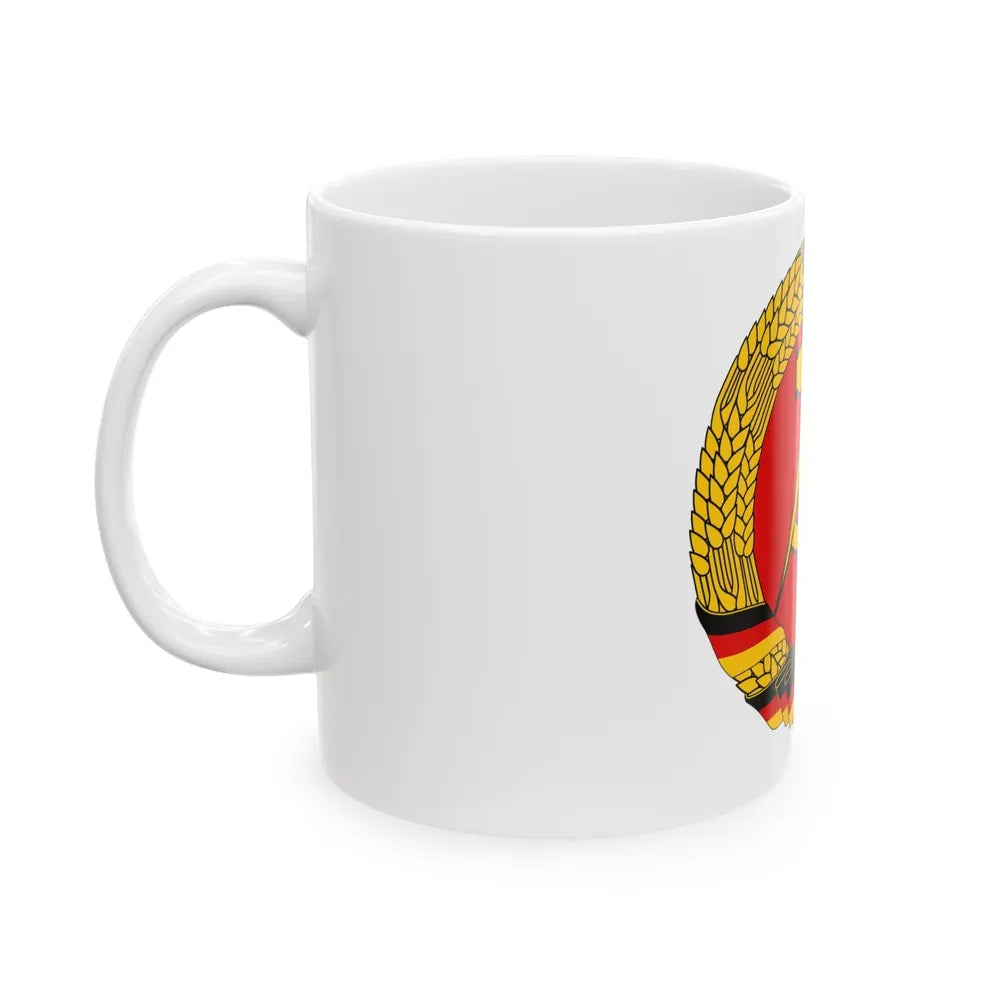 Coat of arms of East Germany - White Coffee Mug-Go Mug Yourself