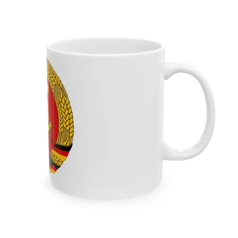 Coat of arms of East Germany - White Coffee Mug-Go Mug Yourself