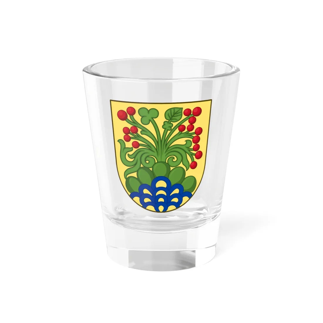 Coat of arms of Ebeltoft (Denmark) (Coat of Arms) Shot Glass 1.5oz 1.5oz - Go Mug Yourself