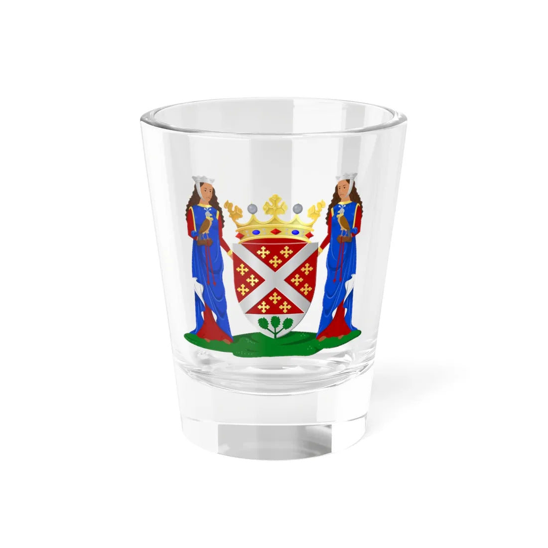 Coat of arms of Echt Susteren (Netherlands) (Coat of Arms) Shot Glass 1.5oz 1.5oz - Go Mug Yourself