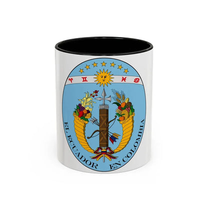 Coat of arms of Ecuador (1830) - Accent Coffee Mug 11oz Black - Go Mug Yourself